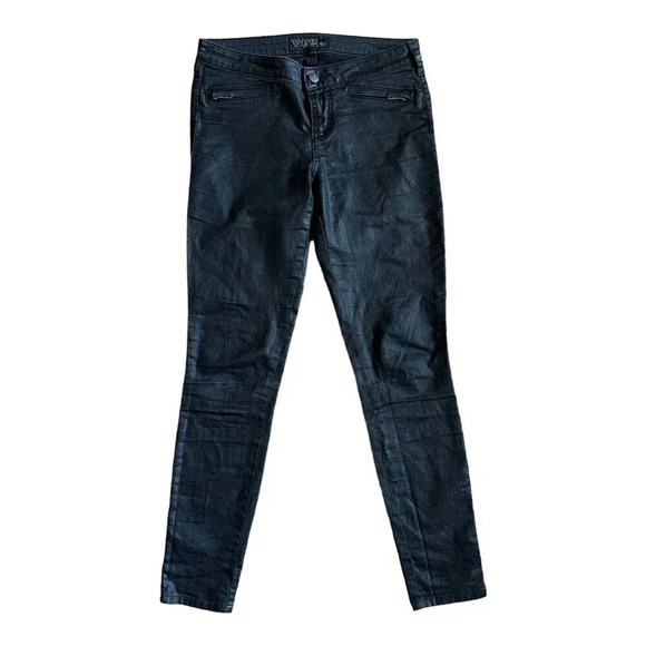 Guess Black High Gloss Coated Skinny Jeans 27 - Picture 1 of 4